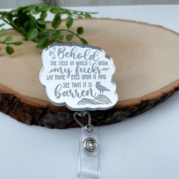Funny Badge Reel - Zero F*cks - Snarky Nurse Badge Reel - Sarcastic Badge Reel - Nurse Gift - Humor Badge Reel - ER Nurse - CNA Badge