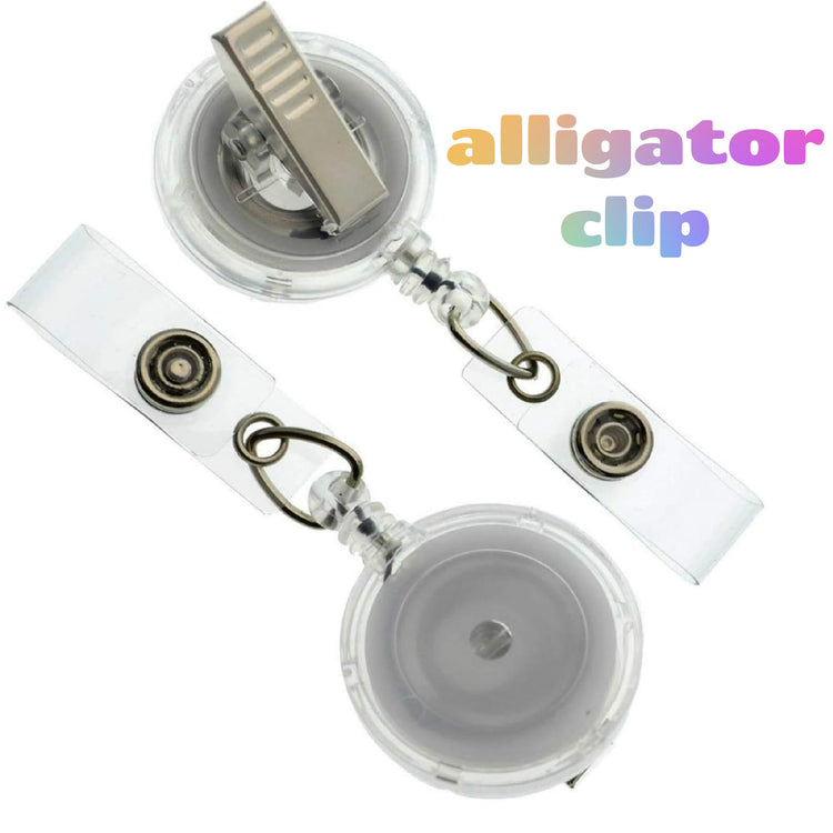 Personalized Stainless Steel Badge Reel - Custom Badge Reel - Nurse Badge Reel - Gift For Nurses - Medical ID Badge Reel - Floral Badge Reel