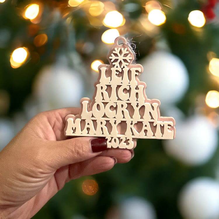 Family Name Christmas Tree Ornament